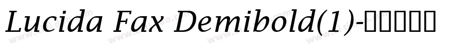 Lucida Fax Demibold(1)字体转换